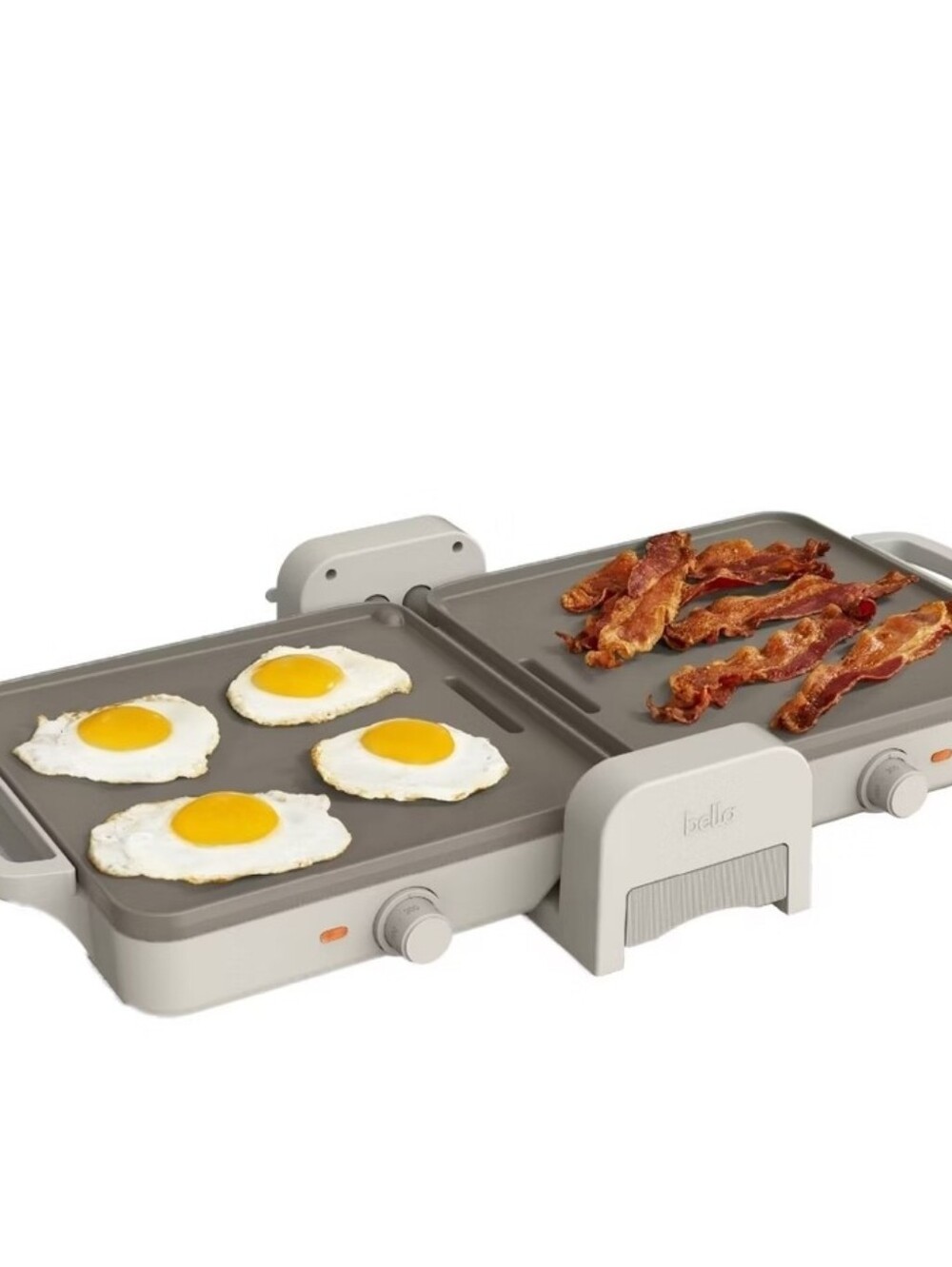 bella 10"x 20" Ceramic Fold-n-Store Dual Temp Griddle, EverGood™ Ceramic Nonstic
